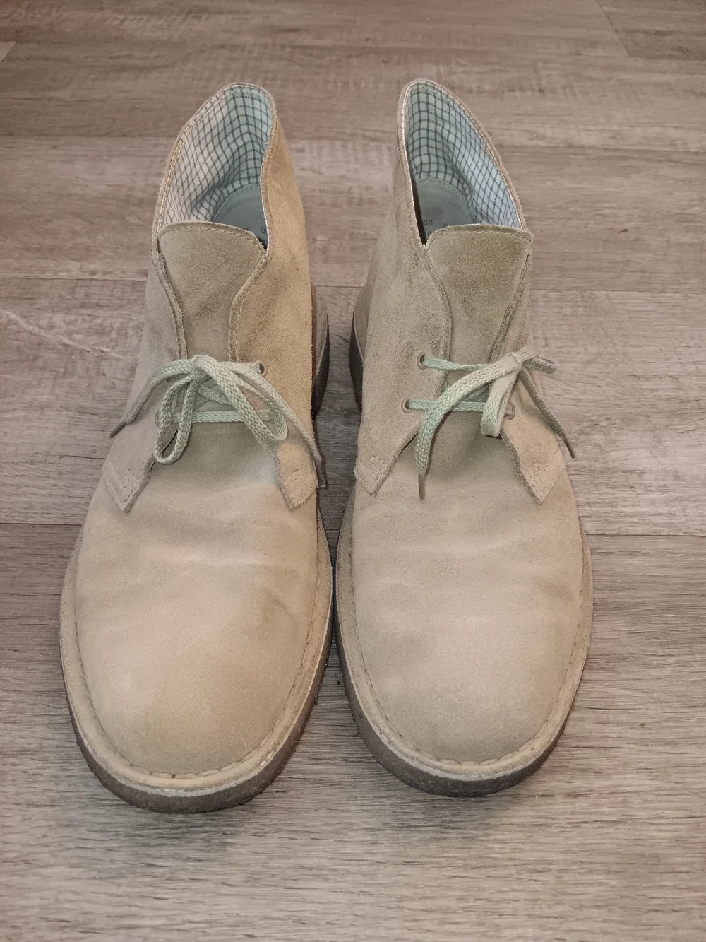Clarks Men's Suede Chukka Boots in Light Beige